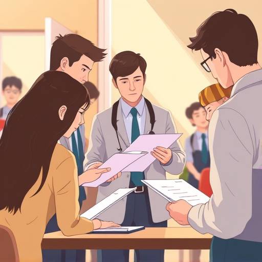 Illustration du processus d'inscription à l'Académie, incluant le remplissage du formulaire, l'examen de la candidature et la confirmation d'inscription